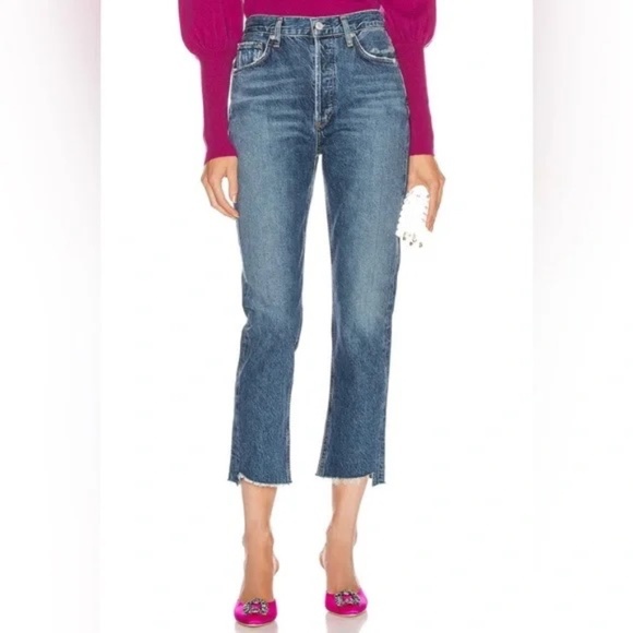 AGOLDE Riley High Rise Straight Crop - Picture 1 of 10